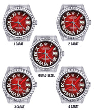 Womens Rolex Datejust Watch 16200 | 36Mm | Red Black Roman Numeral Dial | Jubilee Band