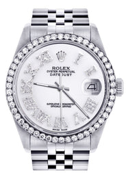 Womens Rolex Datejust Watch 16200 | 36Mm | White Roman Numeral Dial | Jubilee Band