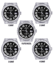 Diamond Mens Rolex Datejust Watch 16200 | 36Mm | Black Roman Numeral Dial | Jubilee Band