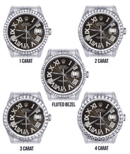 Womens Rolex Datejust Watch 16200 | 36Mm | Custom Dark Brown Roman Numeral Dial | Jubilee Band