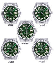 Womens Rolex Datejust Watch 16200 | 36Mm | Custom Green Roman Numeral Dial | Jubilee Band