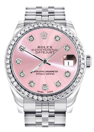 Diamond Rolex Watch | 68274 | Diamond Bezel | 31MM | Pink Diamond Dial | Jubilee Band