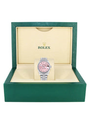 Diamond Rolex Watch | 68274 | Diamond Bezel | 31MM | Pink Diamond Dial | Jubilee Band