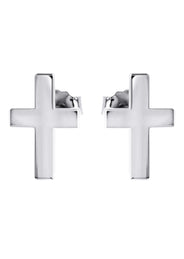 Silver Cross Stud Earrings | Appx. 0.9 Grams