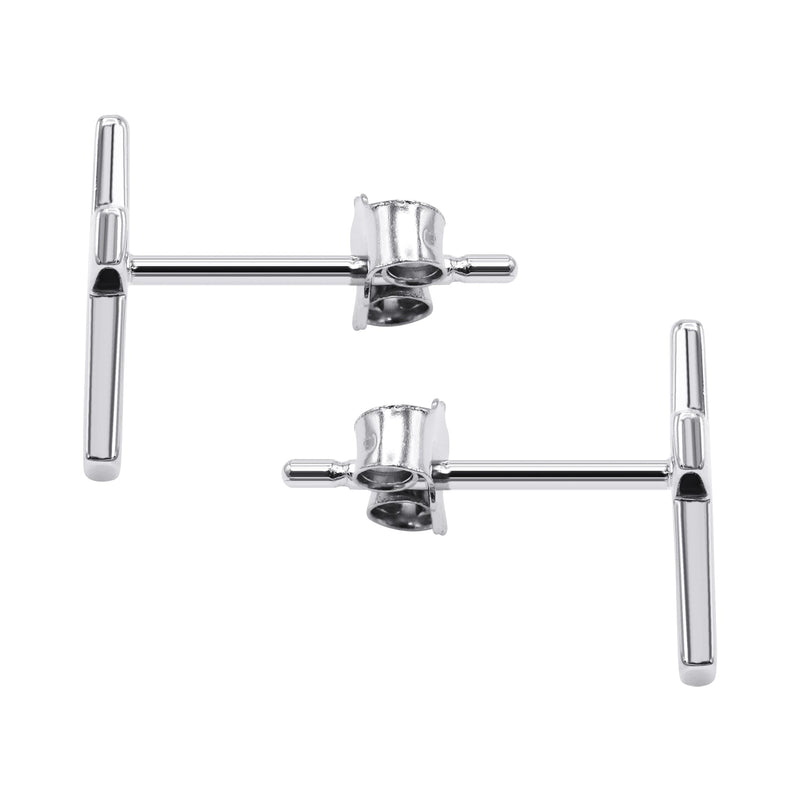Silver Cross Stud Earrings | Appx. 0.9 Grams