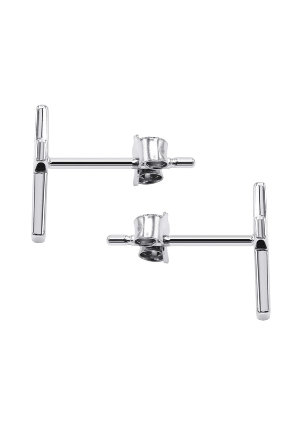 Silver Cross Stud Earrings | Appx. 0.9 Grams