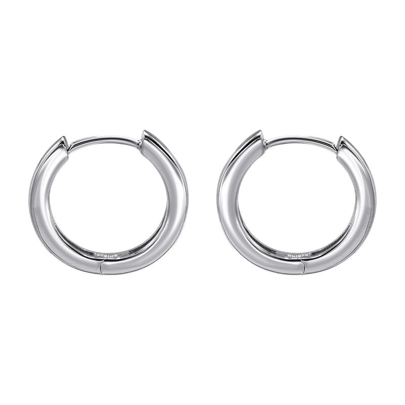Silver CZ Hoop Earrings | Appx. 2.6 Grams
