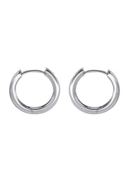 Silver CZ Hoop Earrings | Appx. 2.6 Grams