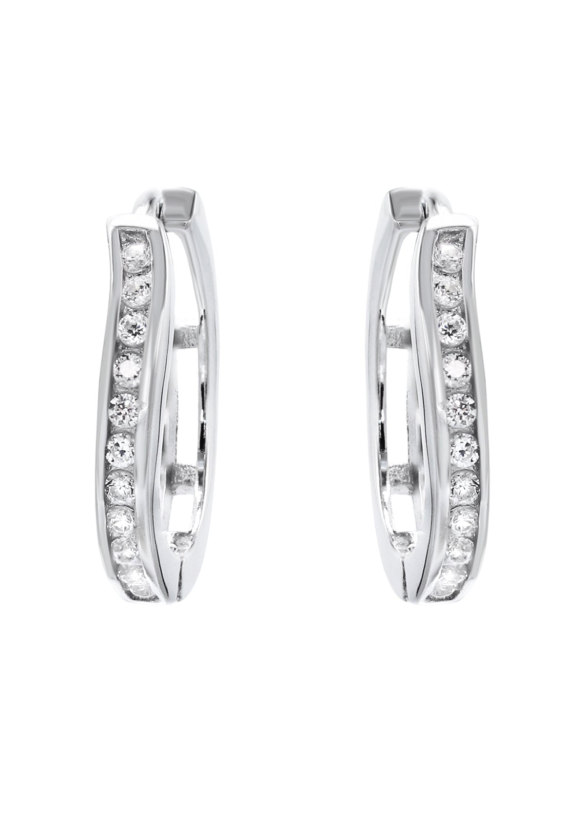 Silver Round CZ Stud Earrings | Appx. 1.5 Grams