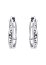 Silver Round CZ Stud Earrings | Appx. 1.5 Grams