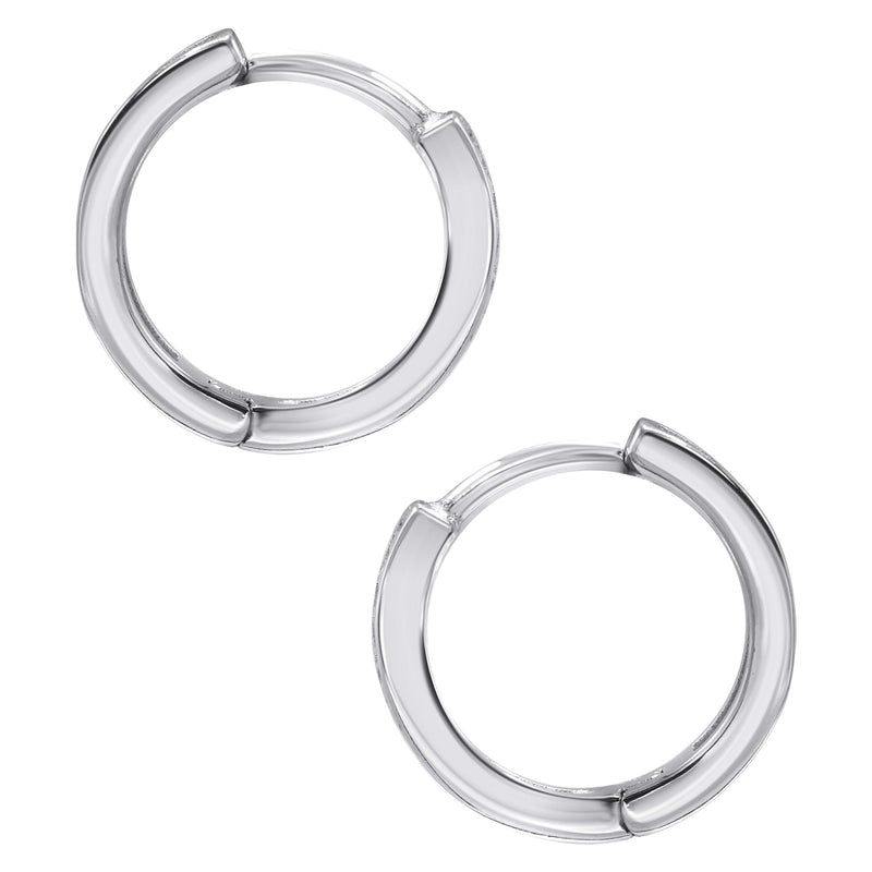 Silver Round CZ Stud Earrings | Appx. 1.5 Grams