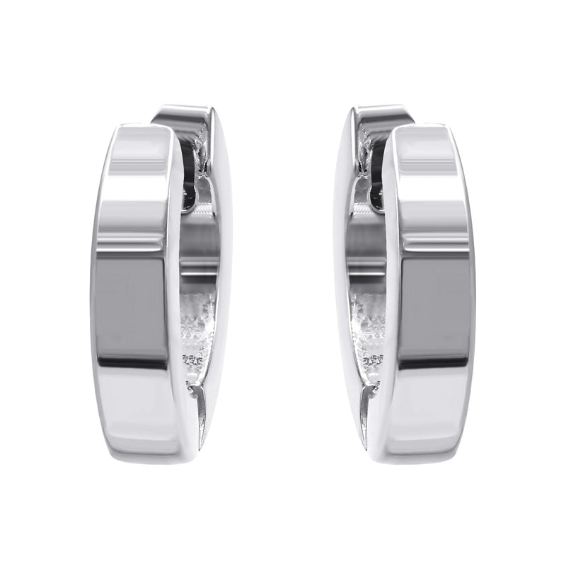Silver Round Hoop Earrings | Appx. 3.3 Grams