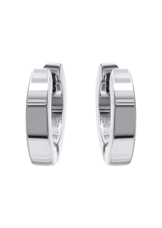 Silver Round Hoop Earrings | Appx. 3.3 Grams