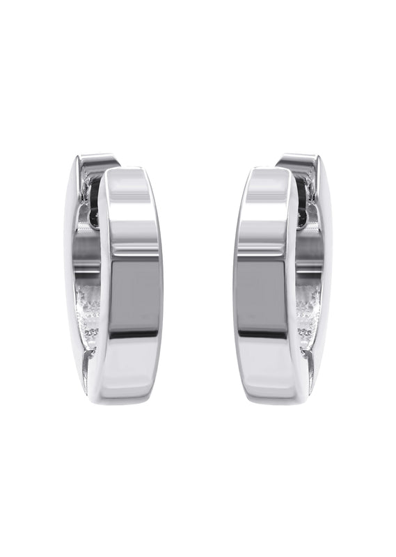 Silver Round Hoop Earrings | Appx. 3.3 Grams