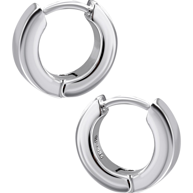 Silver Round Hoop Earrings | Appx. 3.3 Grams