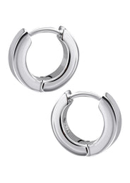 Silver Round Hoop Earrings | Appx. 3.3 Grams