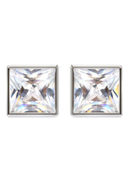Silver Clear CZ Stud Earrings | Appx. 5.4 Grams