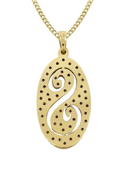 14K Gold  Single Letter Name Plate Necklace | Style #91