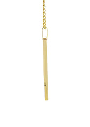 14K Gold  Single Letter Name Plate Necklace | Style #91