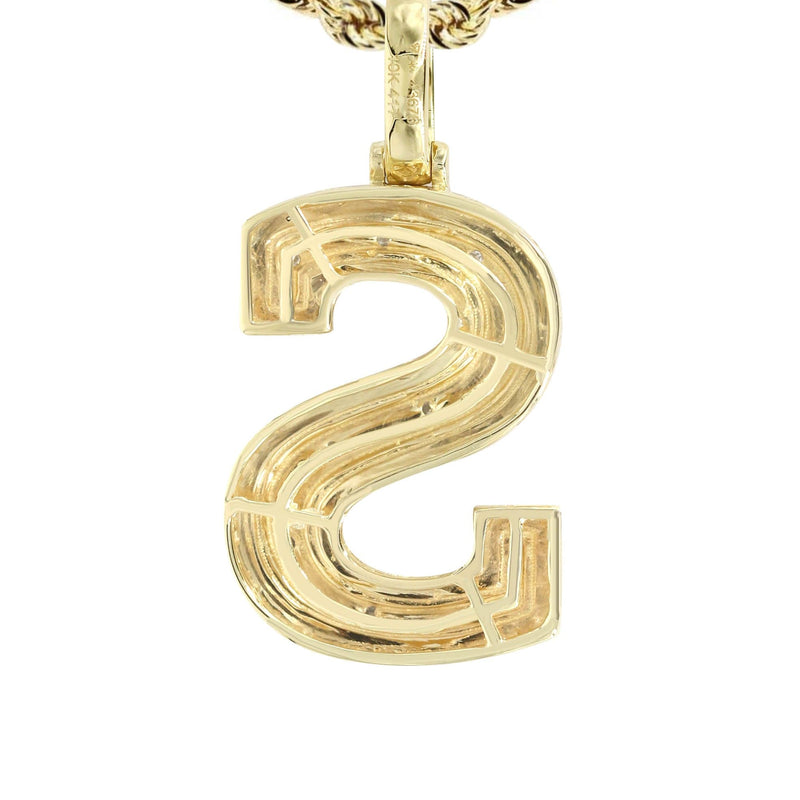 Diamond 10K Yellow Gold Letter "S" Necklace | Appx. 13.5 Grams
