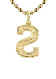 Diamond 10K Yellow Gold Letter "S" Necklace | Appx. 13.5 Grams