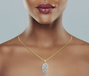 14K Gold  Single Letter Name Plate Necklace | Style #91