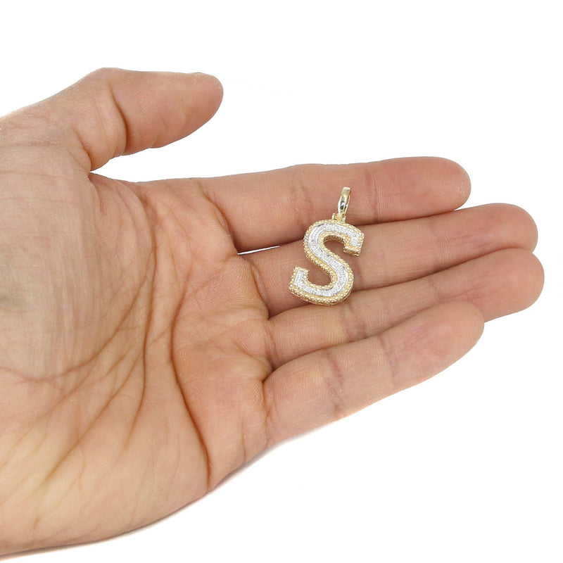Diamond 10K Yellow Gold Letter "S" Necklace | Appx. 13.5 Grams