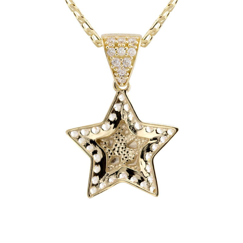 10K Yellow Gold Star Nugget Necklace | Appx. 1.6 - 5.6 Grams