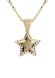 10K Yellow Gold Star Nugget Necklace | Appx. 1.6 - 5.6 Grams