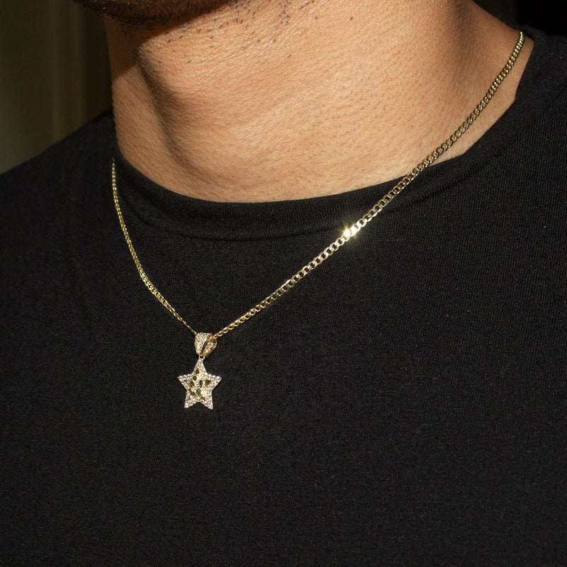 10K Yellow Gold Star Nugget Necklace | Appx. 1.6 - 5.6 Grams