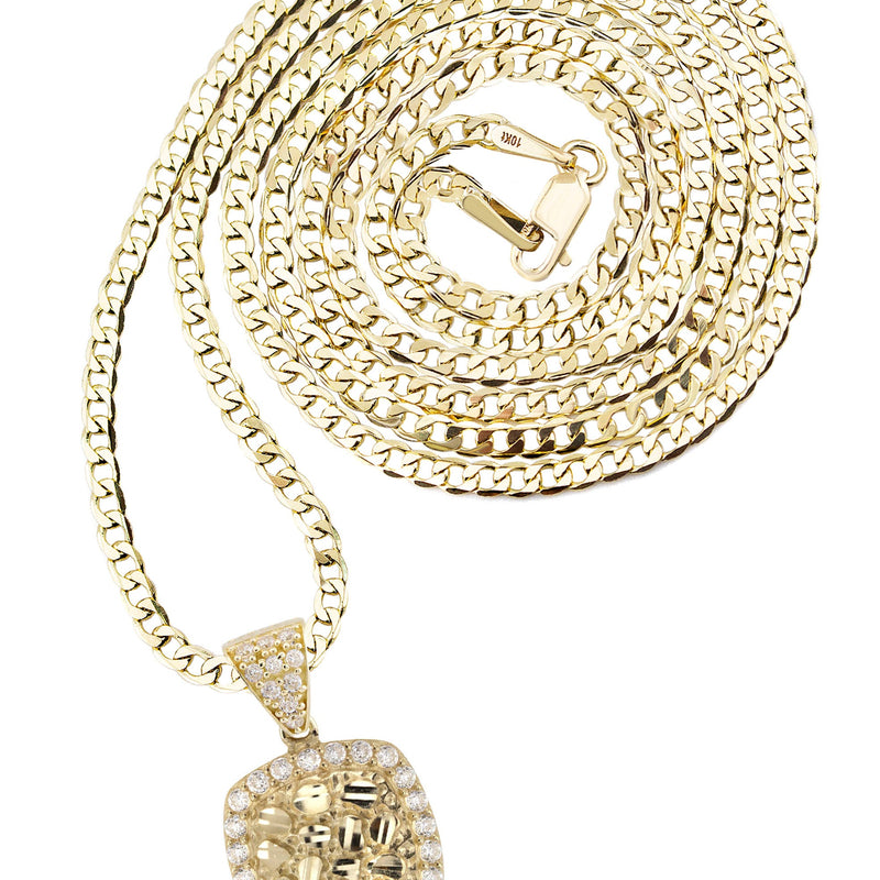 10K Yellow Gold Heart Nugget Necklace | Appx. 1.5 - 5.5 Grams