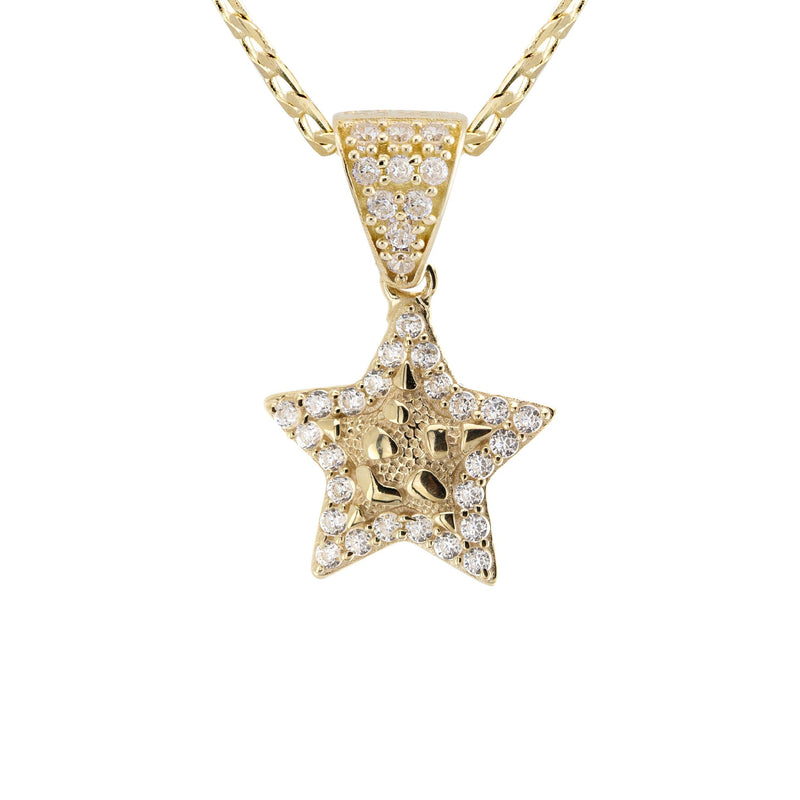 10K Yellow Gold Star Nugget Necklace | Appx. 1 - 5 Grams