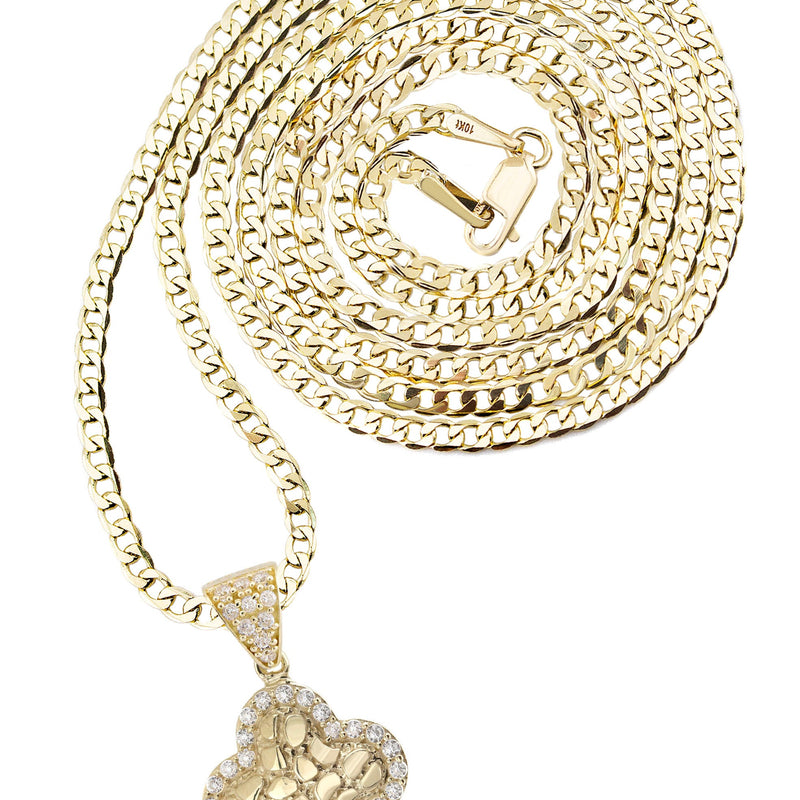 10K Yellow Gold Nugget Necklace | Appx. 1.4 - 5.4 Grams