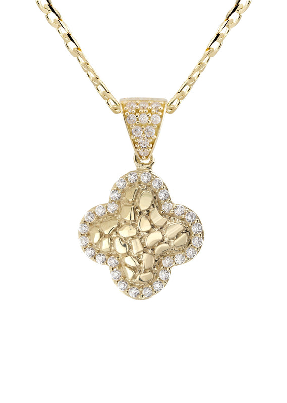 10K Yellow Gold Nugget Necklace | Appx. 1.4 - 5.4 Grams