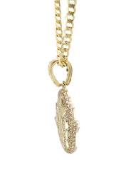 10K Yellow Gold Hamsa Hand Nugget Necklace | Appx. 2 - 6 Grams
