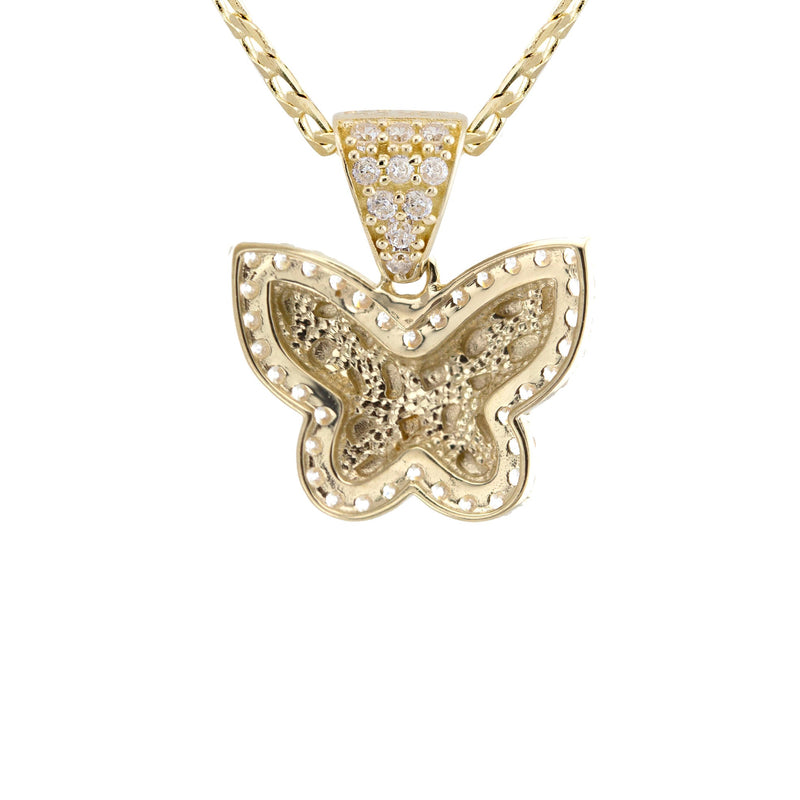 10K Yellow Gold Butterfly Nugget Necklace | Appx. 1.5 - 5.5 Grams