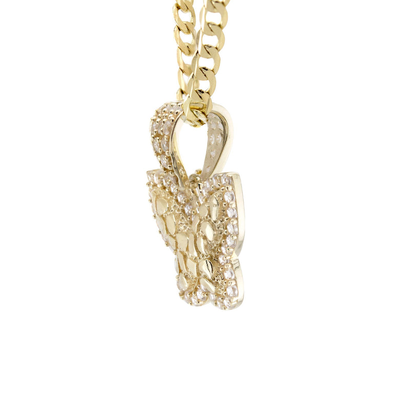 10K Yellow Gold Butterfly Nugget Necklace | Appx. 1.5 - 5.5 Grams