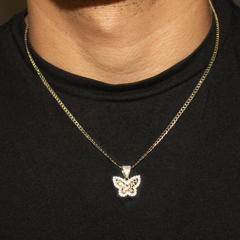 10K Yellow Gold Butterfly Nugget Necklace | Appx. 1.5 - 5.5 Grams