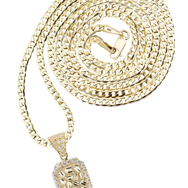 10K Yellow Gold Nugget Necklace | Appx. 1.4 - 5.4 Grams