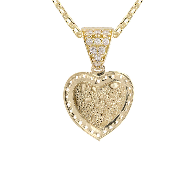 10K Yellow Gold Heart Nugget Necklace | Appx. 1.3 - 5.3 Grams