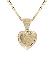 10K Yellow Gold Heart Nugget Necklace | Appx. 1.3 - 5.3 Grams