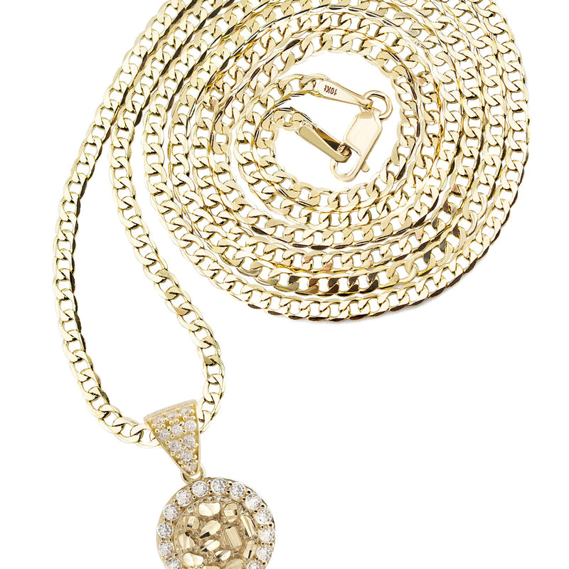 10K Yellow Gold Round Nugget Necklace | Appx. 1 - 5 Grams