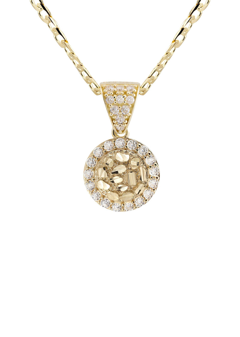 10K Yellow Gold Round Nugget Necklace | Appx. 1 - 5 Grams