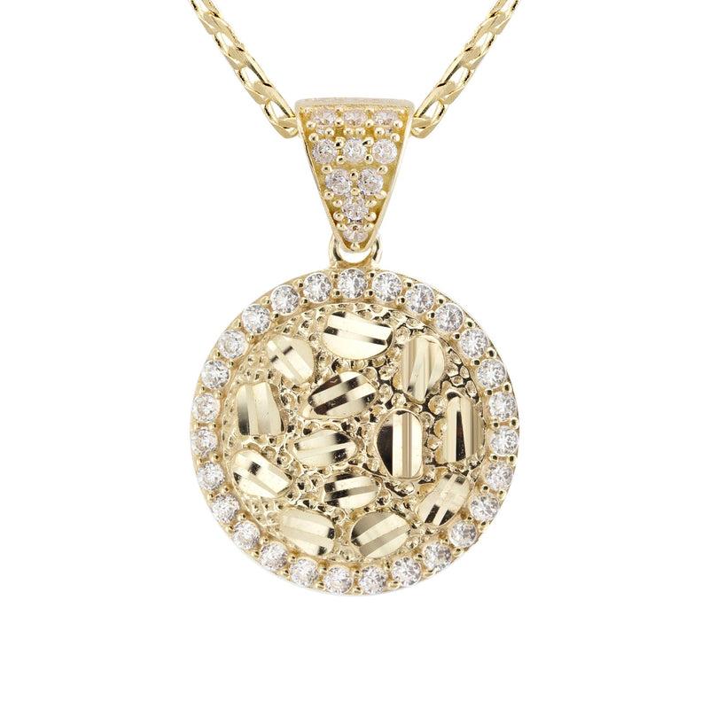 10K Yellow Gold Round Nugget Necklace | Appx. 1.8 - 5.8 Grams