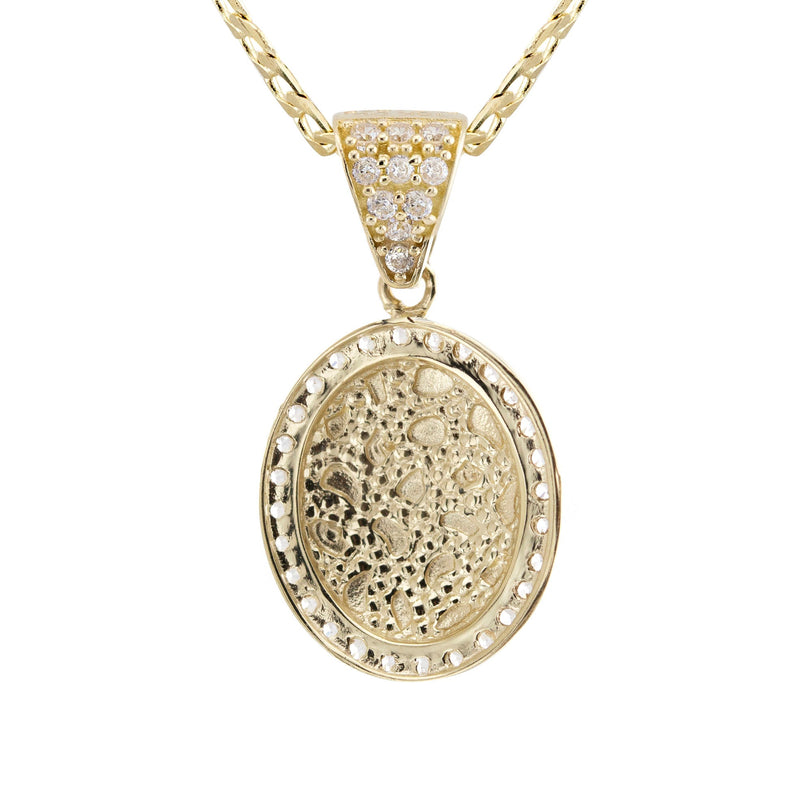10K Yellow Gold Oval Nugget Necklace | Appx. 1.5 - 5.5 Grams
