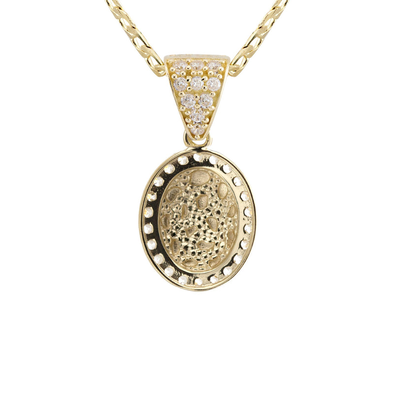 10K Yellow Gold Oval Nugget Necklace | Appx. 1 - 5 Grams