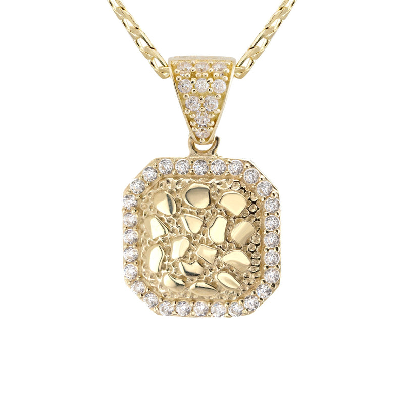 10K Yellow Gold Nugget Necklace | Appx. 1.4 - 5.4 Grams