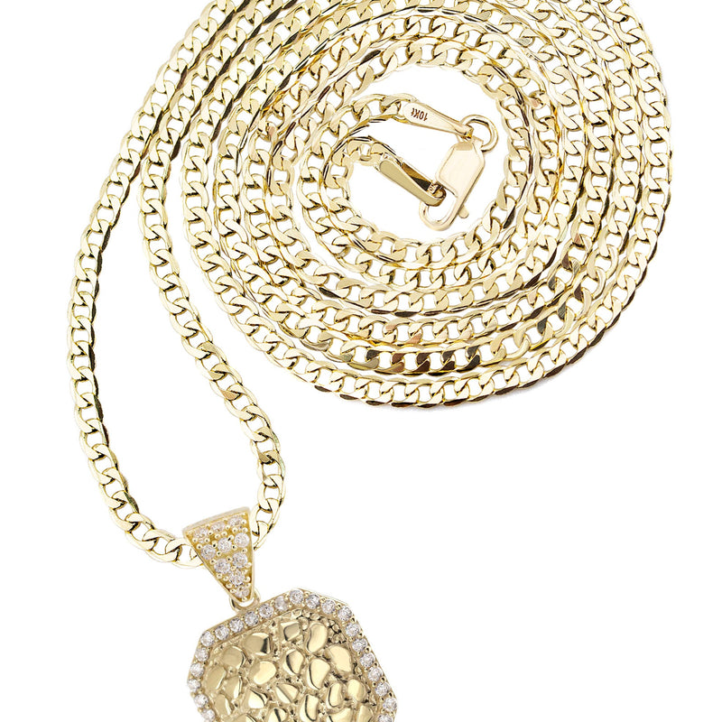 10K Yellow Gold Nugget Necklace | Appx. 1.8 - 5.8 Grams