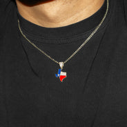 10K Yellow Gold Texas Flag Necklace | Appx. 1.3 - 5.3 Grams