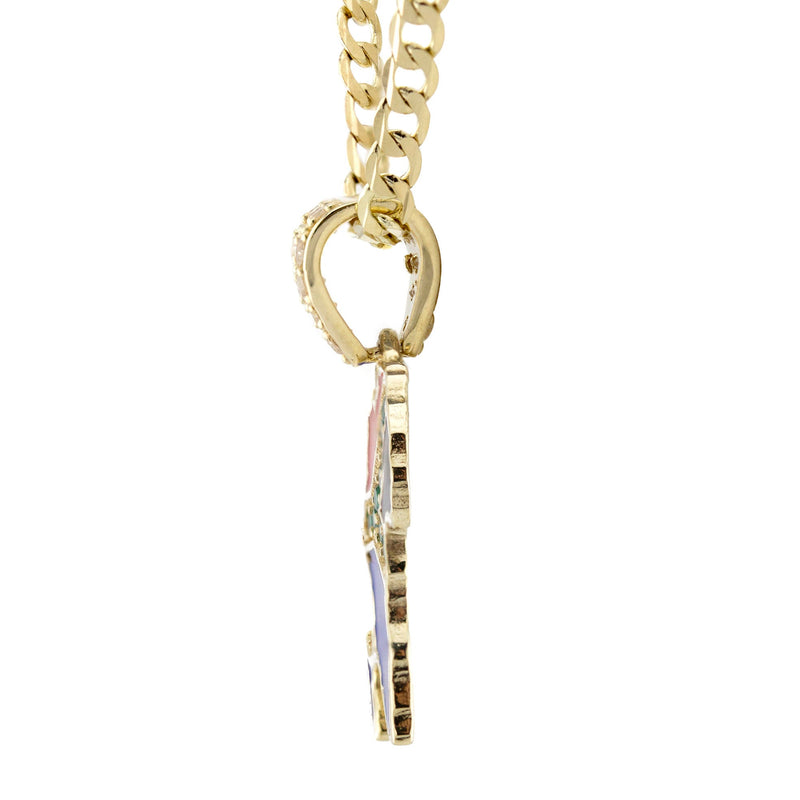 10K Yellow Gold South Africa Flag Necklace | Appx. 1 - 5 Grams